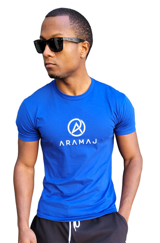 Classic Tee - Royal Blue White print